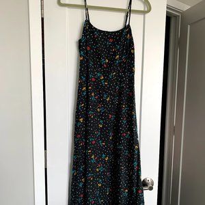Carly Jean Los Angeles New Midi Black Floral Dress